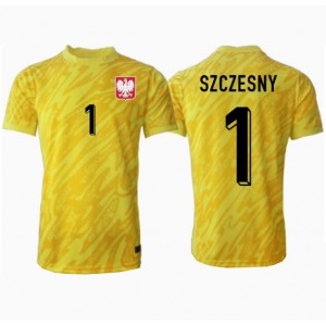 Fotbalové Dres Polsko Wojciech Szczesny #1 Brankářské Domácí Oblečení ME 2024 Krátký Rukáv